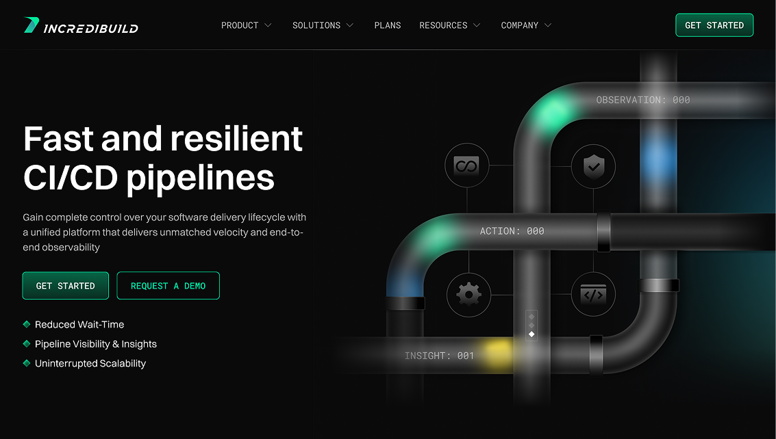 Incredibuild Website Hero Section
