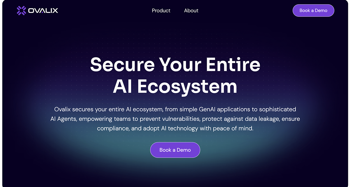Ovalix Website Hero Section