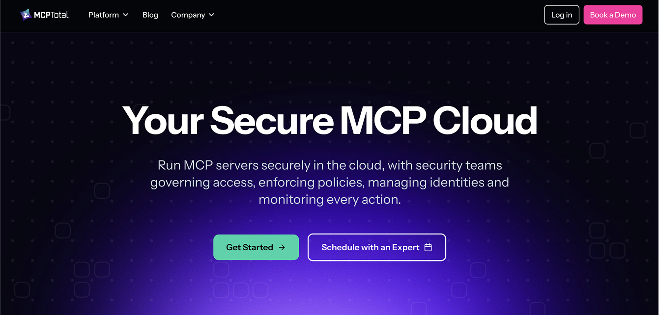 MCP Total Website Hero Section