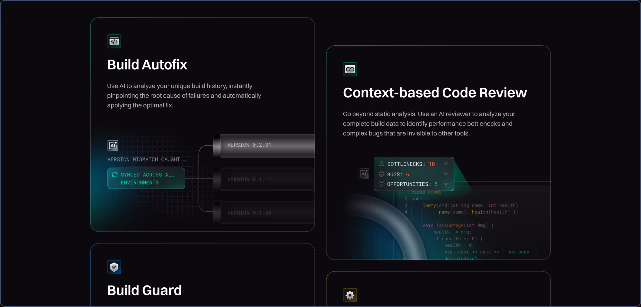 Incredibuild Website Section Screenshot
