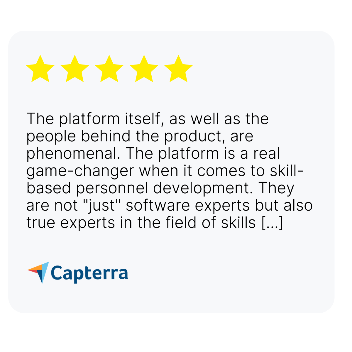 A product review from capterra