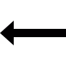 Black left-pointing arrow icon on a transparent background.