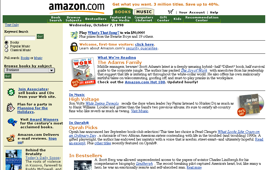 Tabs introduced (1998)