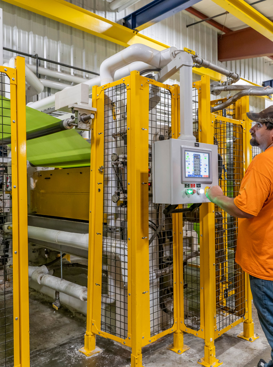 A man in a manufacturing plant