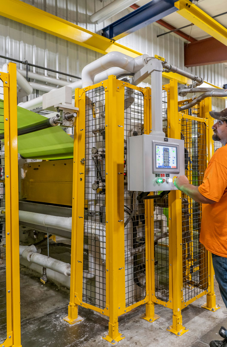 A man in a manufacturing plant