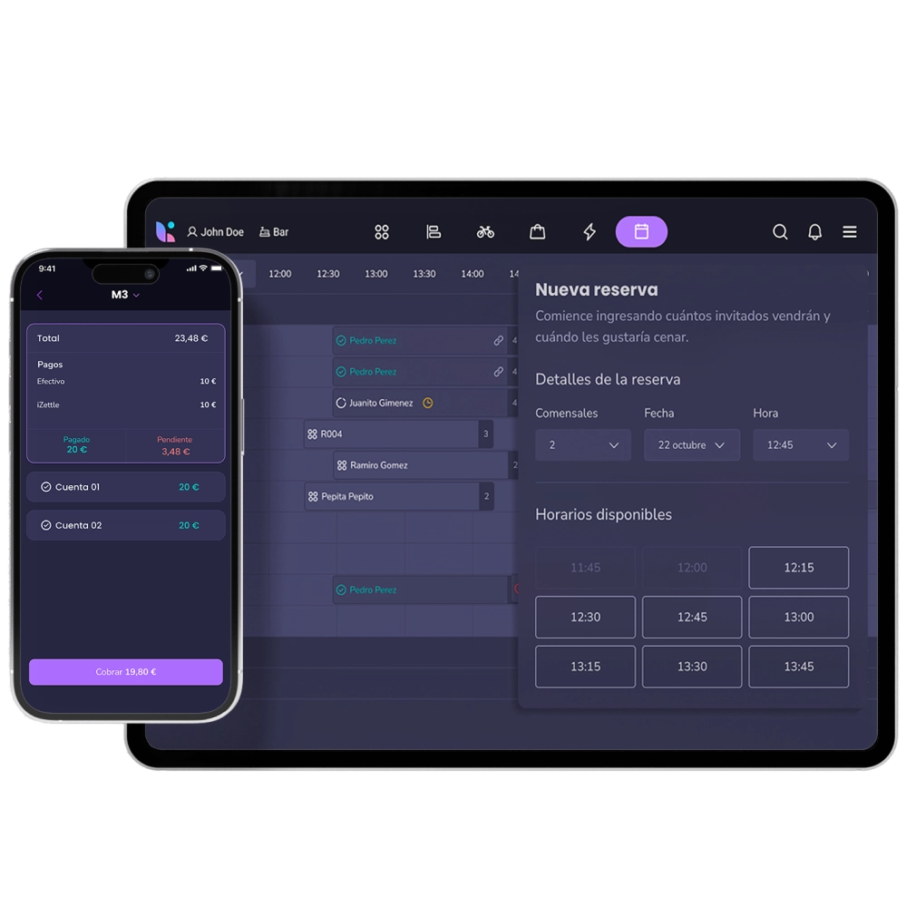 Software TPV para restaurantes Last.app conectado en tiempo real entre sala y cocina
