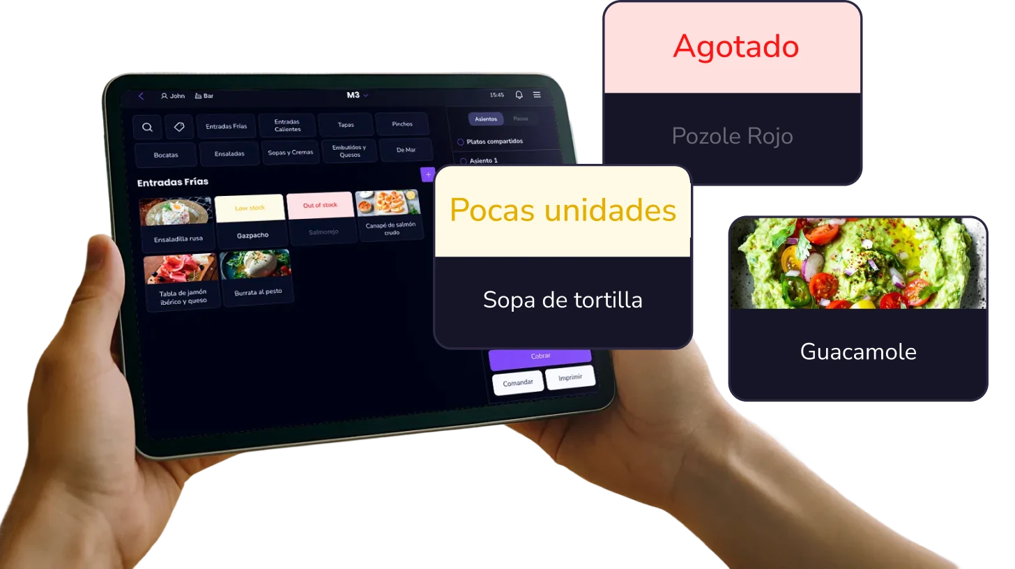 Miniatura del panel de stock de Last.app con alertas de productos agotados y stock bajo