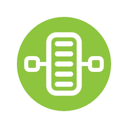Central backend automation aggregator node icon