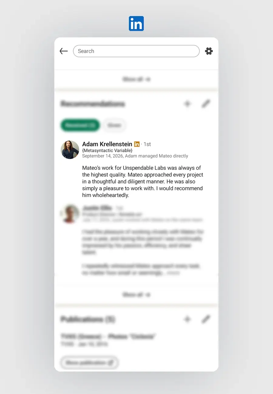 Unspendable Labs — Recommendation letter @ linkedin by Adam Krellestein - CEO — 2026