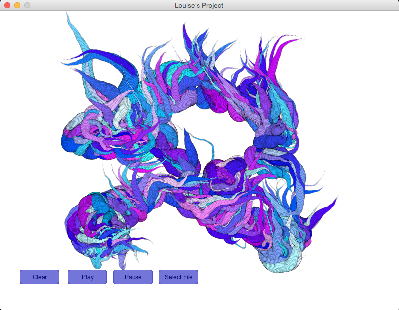 Screenshot from application running visual effects 