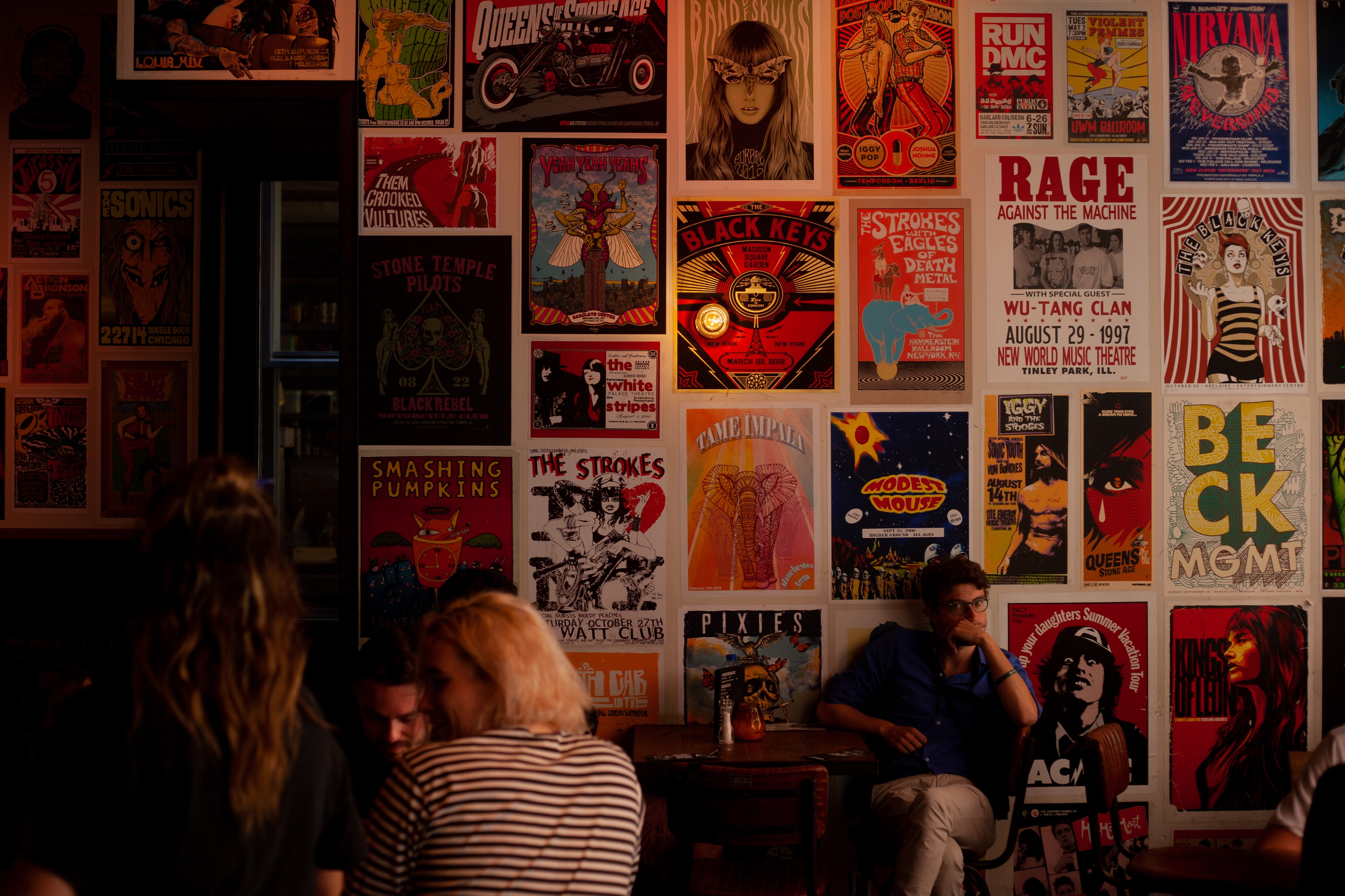 A man in a cafe in Amsterdam