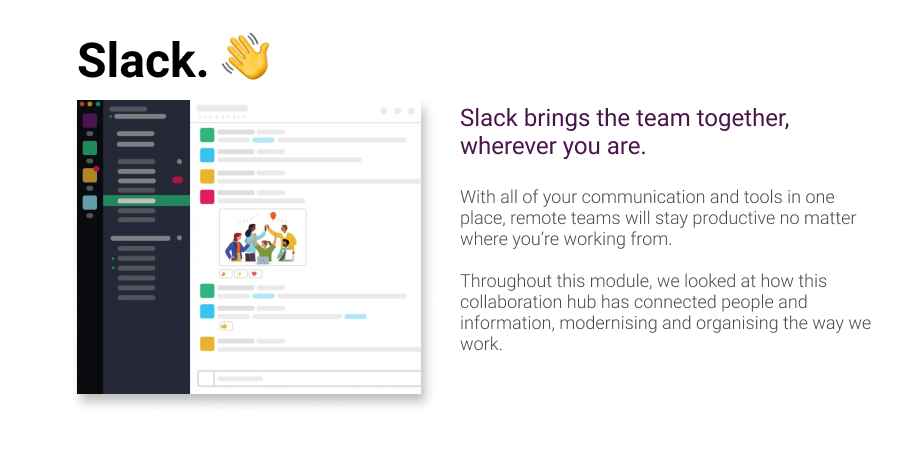 Cover poster for project investigating Slack as a collaborative tool