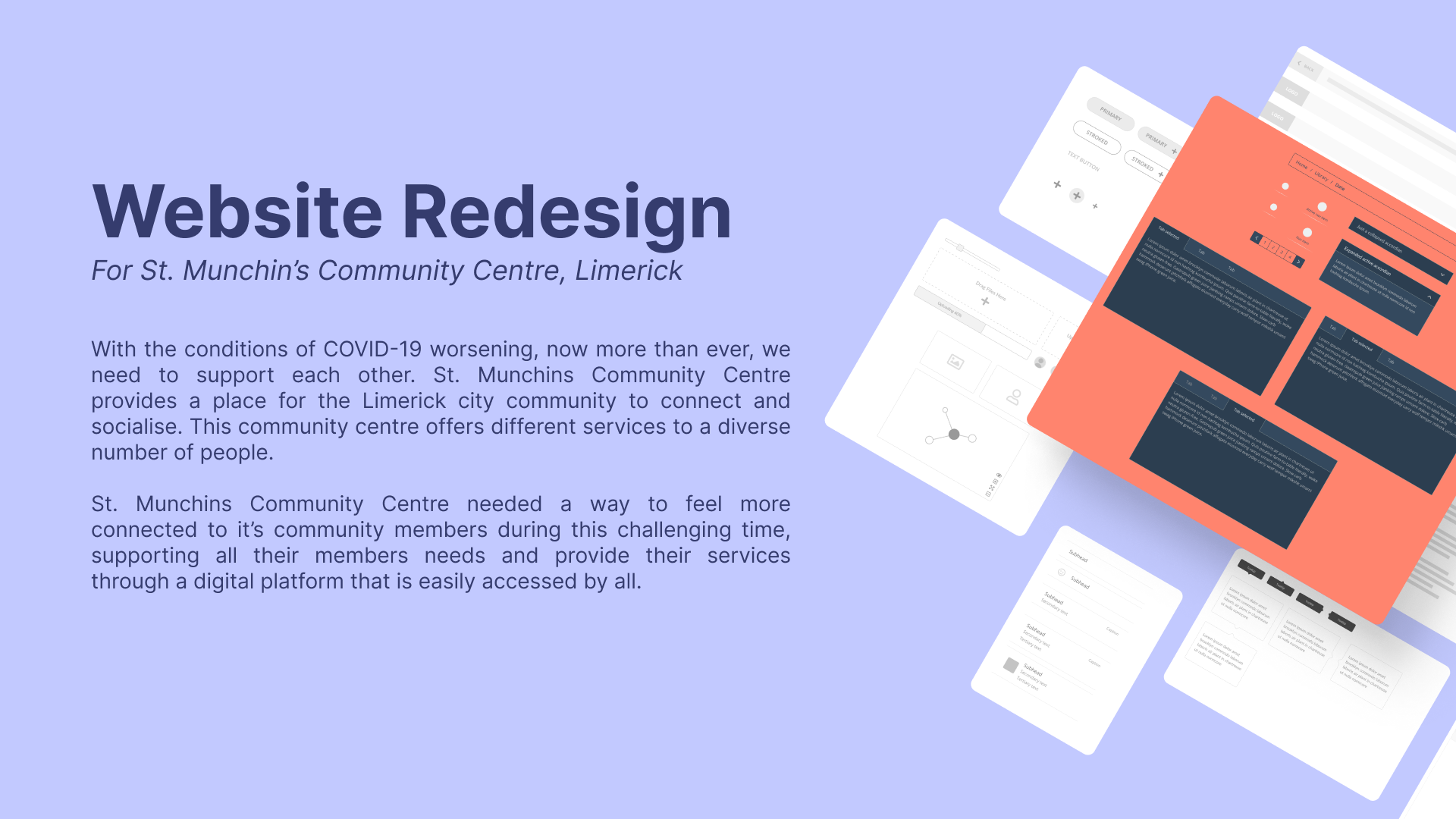 Poster for St. Munchins Community Centre's website redesign