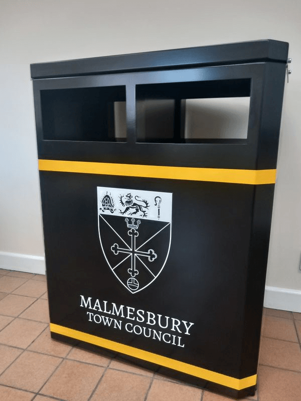 Double waste and recycle bin by Sweetnam and Bradley