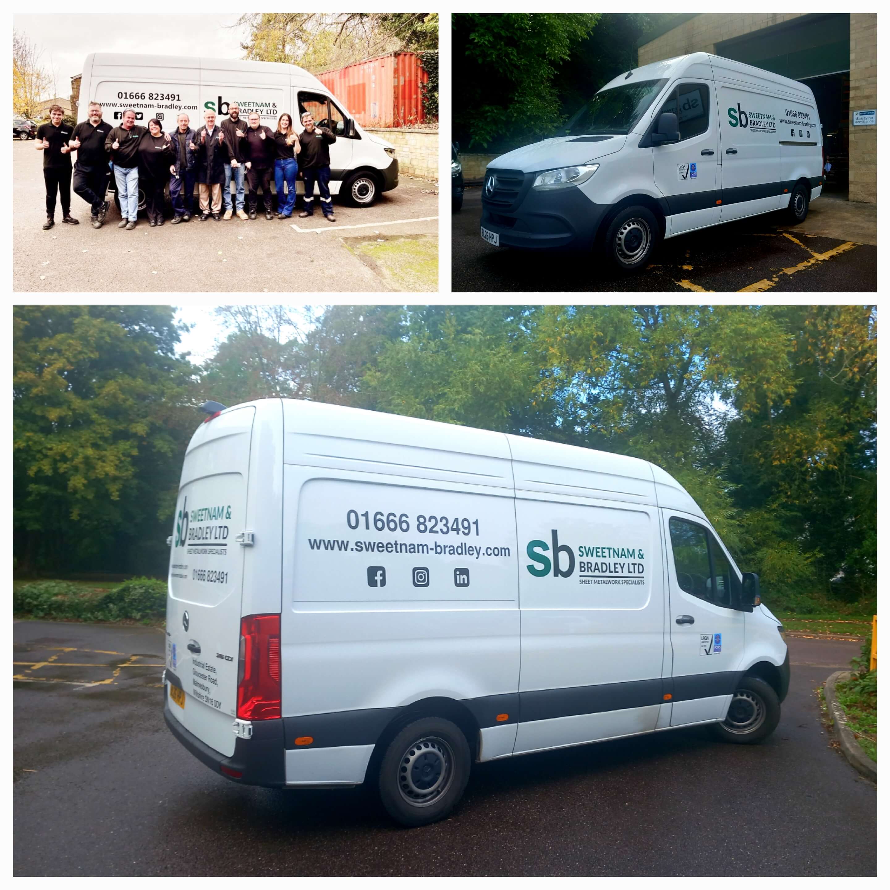 Sweetnam and Bradley's new van