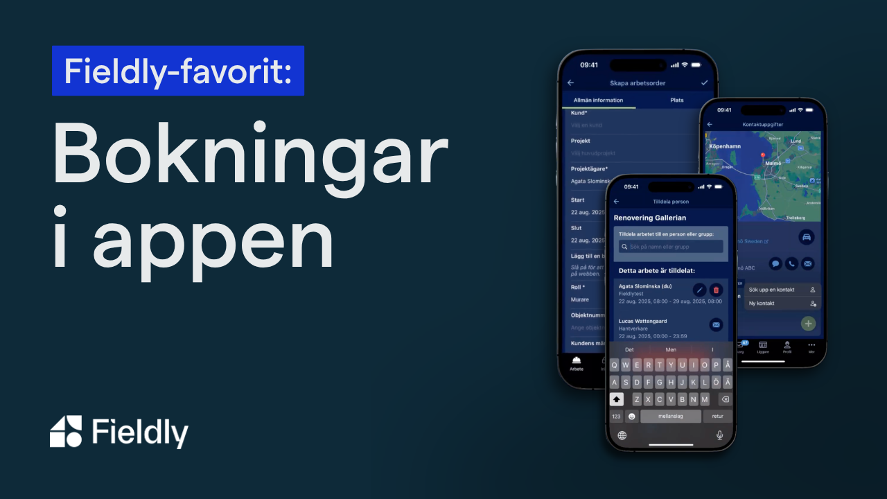 Visste du att du kan boka in dig själv och dina kollegor på arbeten direkt från Fieldly-appen utan att behöva vänta på att kontoret ska planera åt dig? Now you know. I den här artikeln berättar vi mer, trevlig läsning!