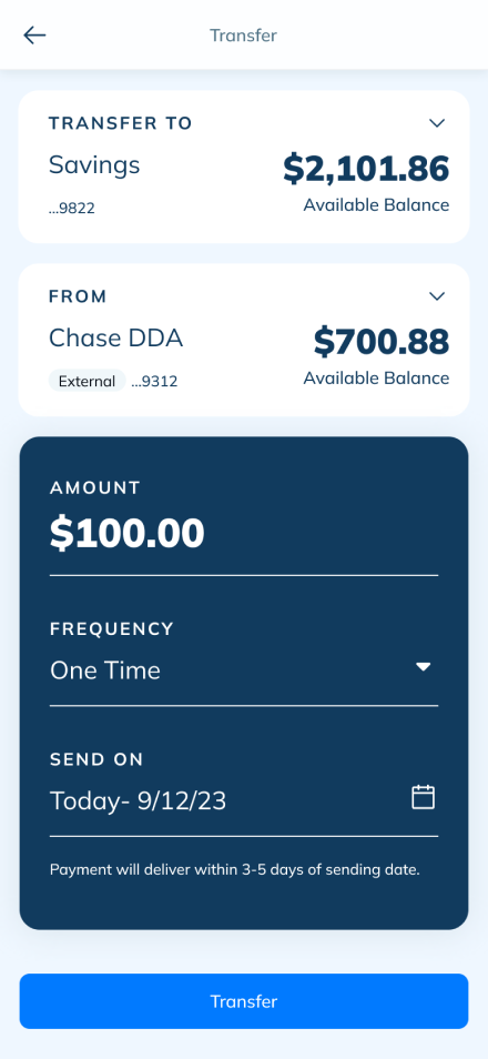 LendingClub recurring payment screen