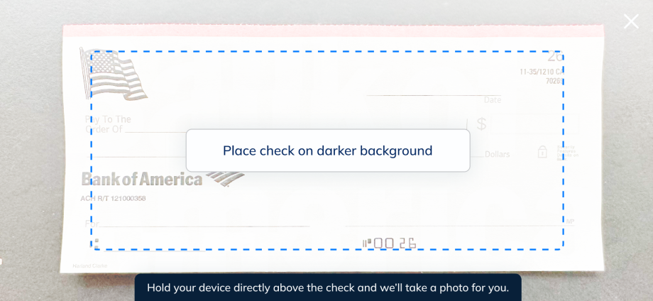LendingClub deposit check screen