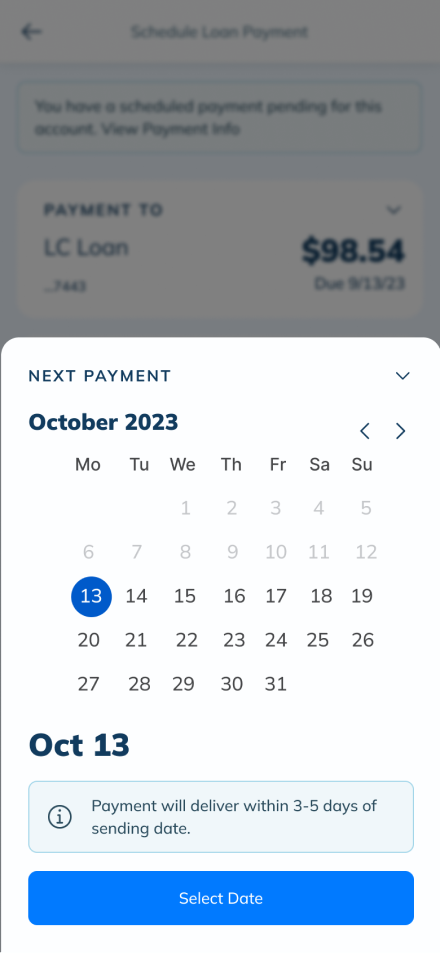 LendingClub mobile screen