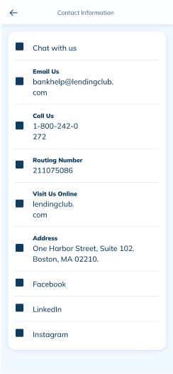 LendingClub mobile screen
