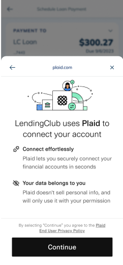 LendingClub mobile screen