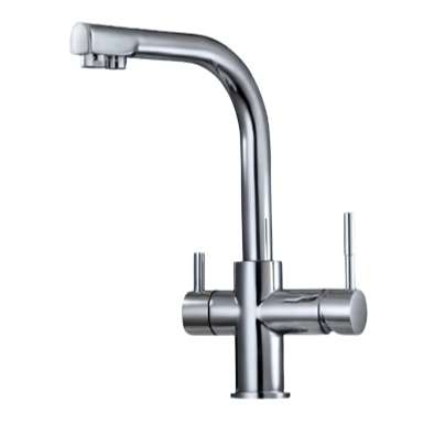 3 Way Mixer Tap Side Lever Polished Chrome