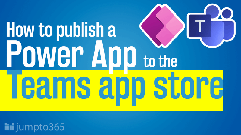 Publish a Power App to a SharePoint page | jumpto365 Blog