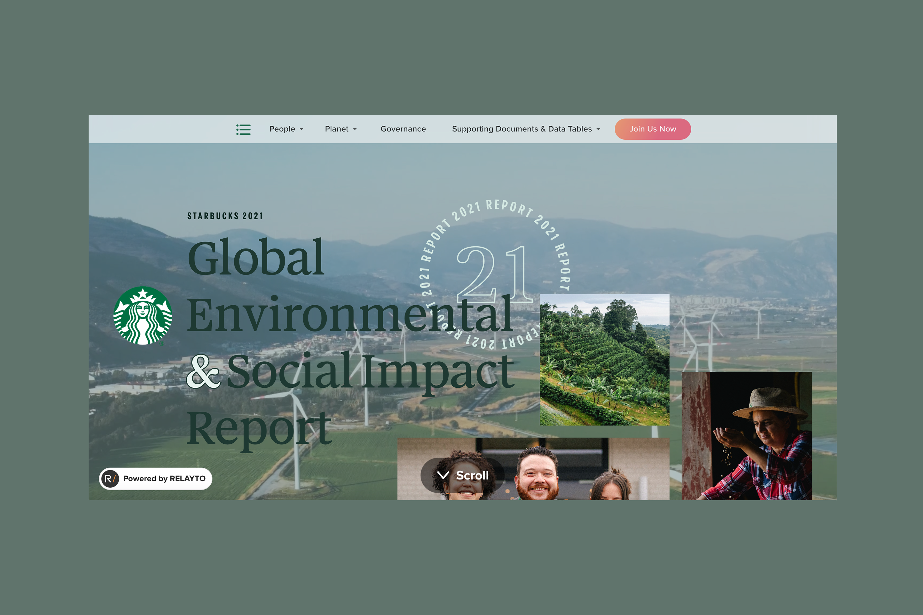 Starbucks: Interactive ESG Microsite