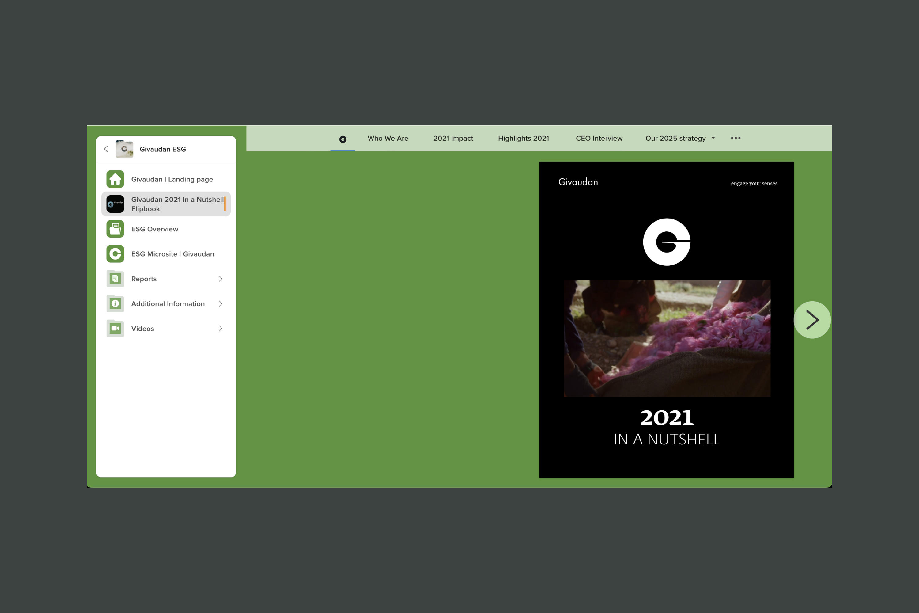 Givaudan: Interactive ESG Flipbook