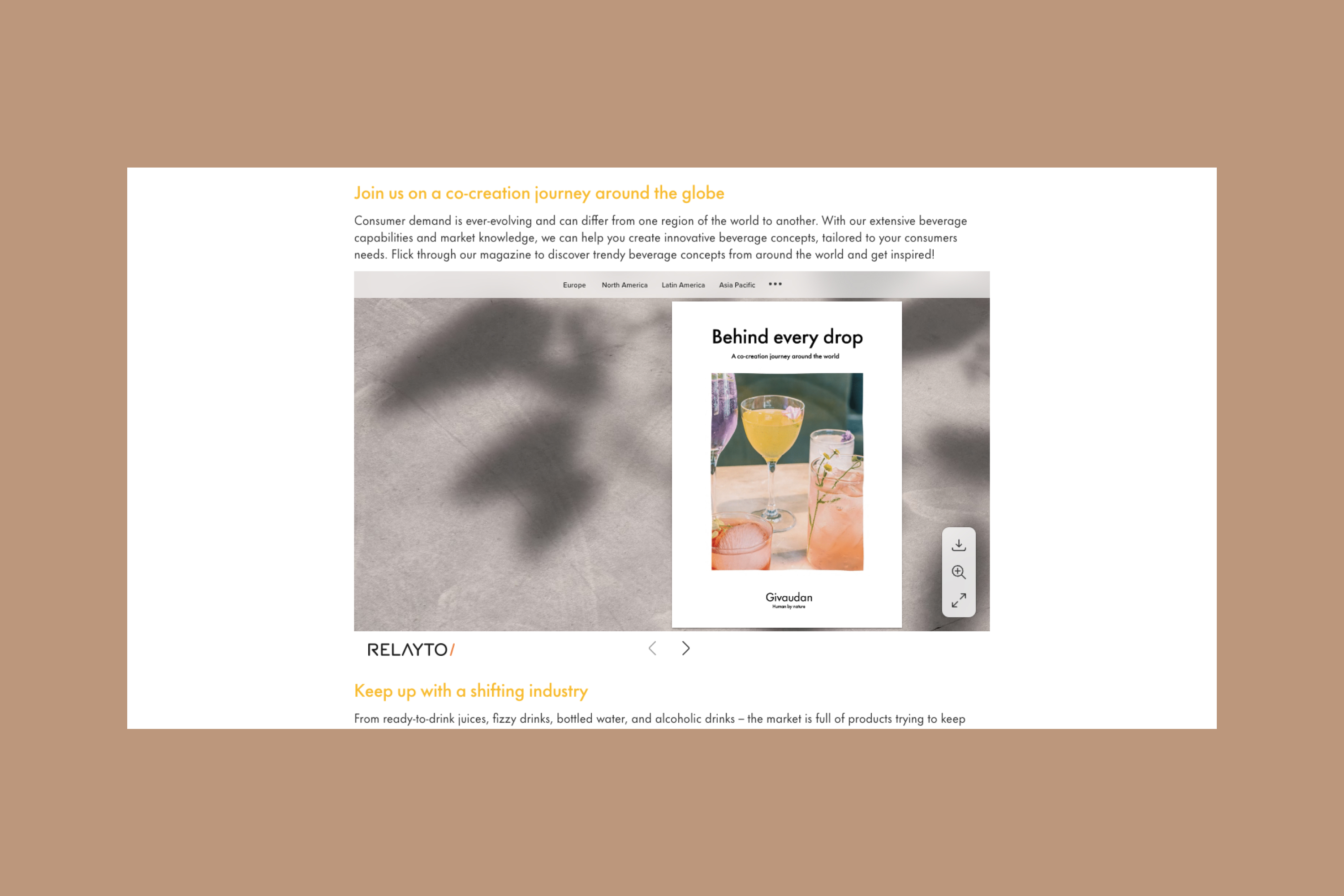 Givaudan: Interactive Manufacturing Marketing Content
