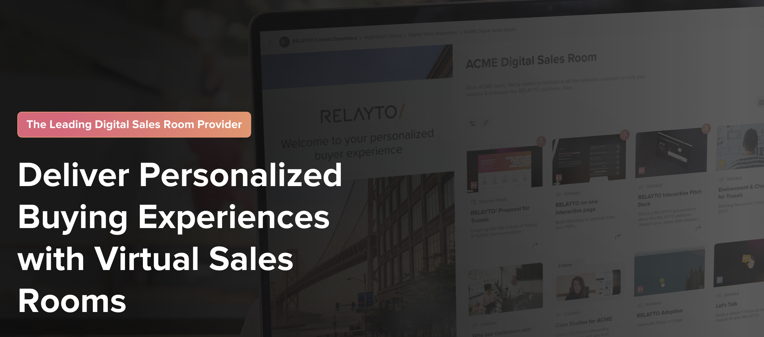 Relayto Digital Sales Rooms: Interactive Microsite