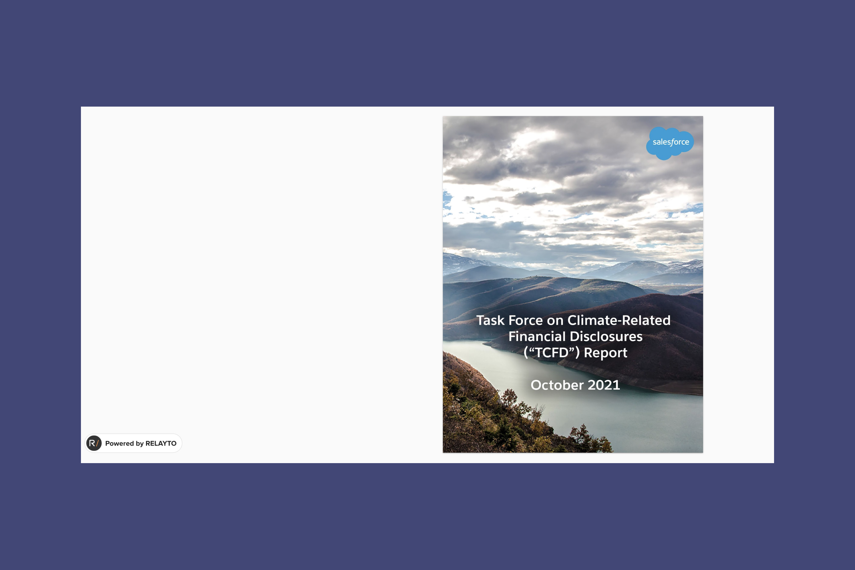 Salesforce TCFD: Interactive Tech ESG Flipbook