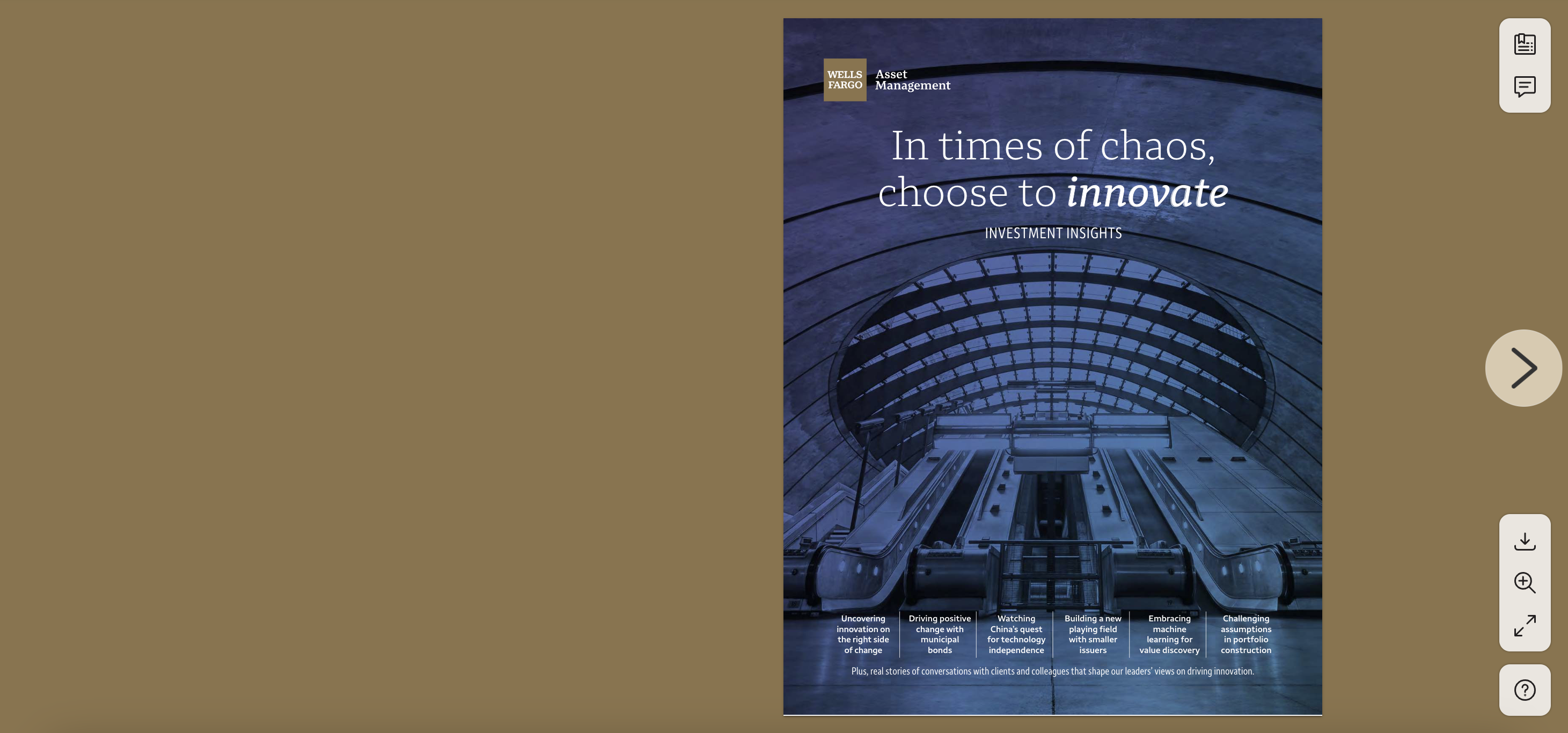 Wells Fargo: Interactive Thought Leadership Flipbook