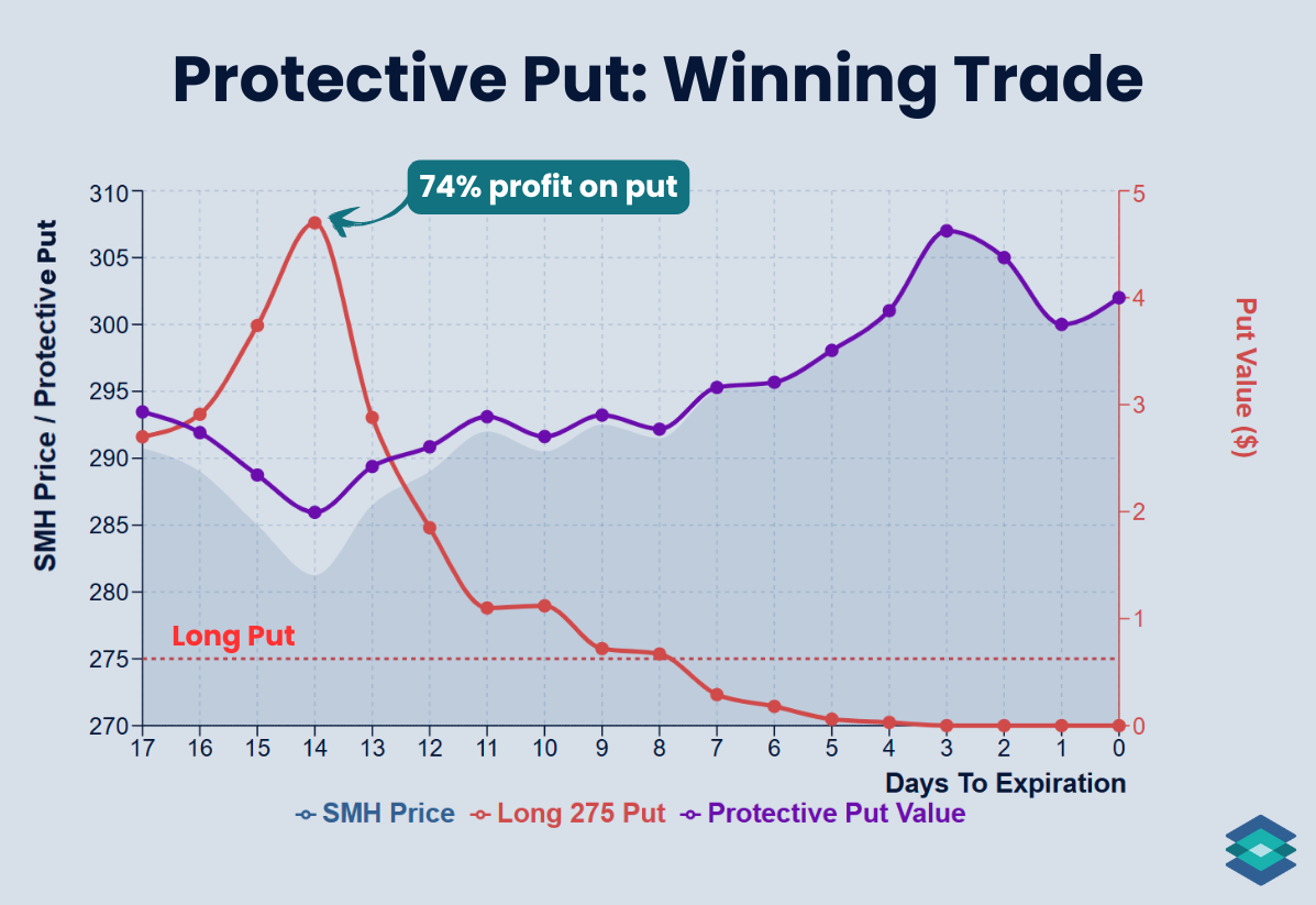 Protective put: real world trade example