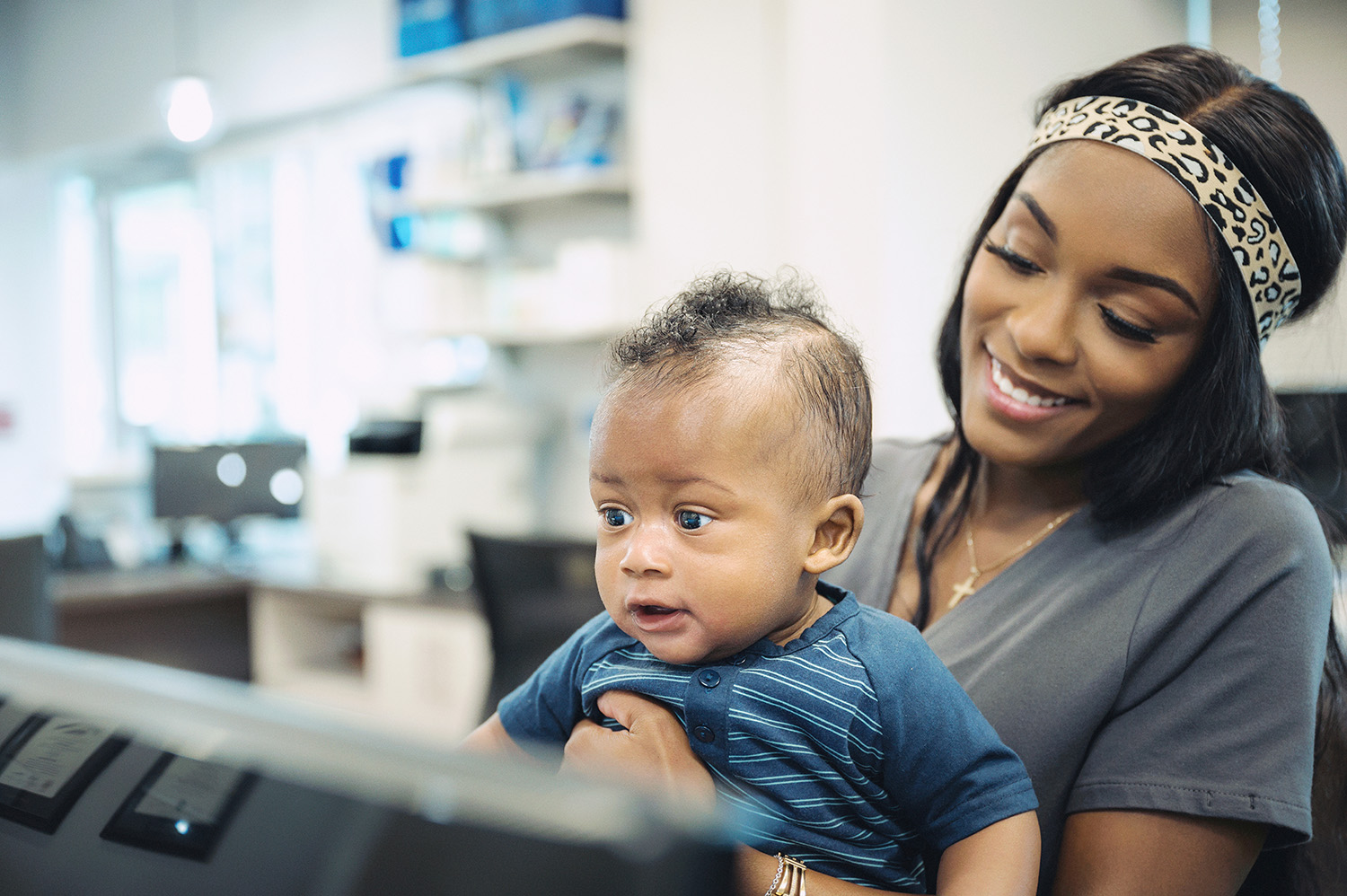 Photo of a smiling baby