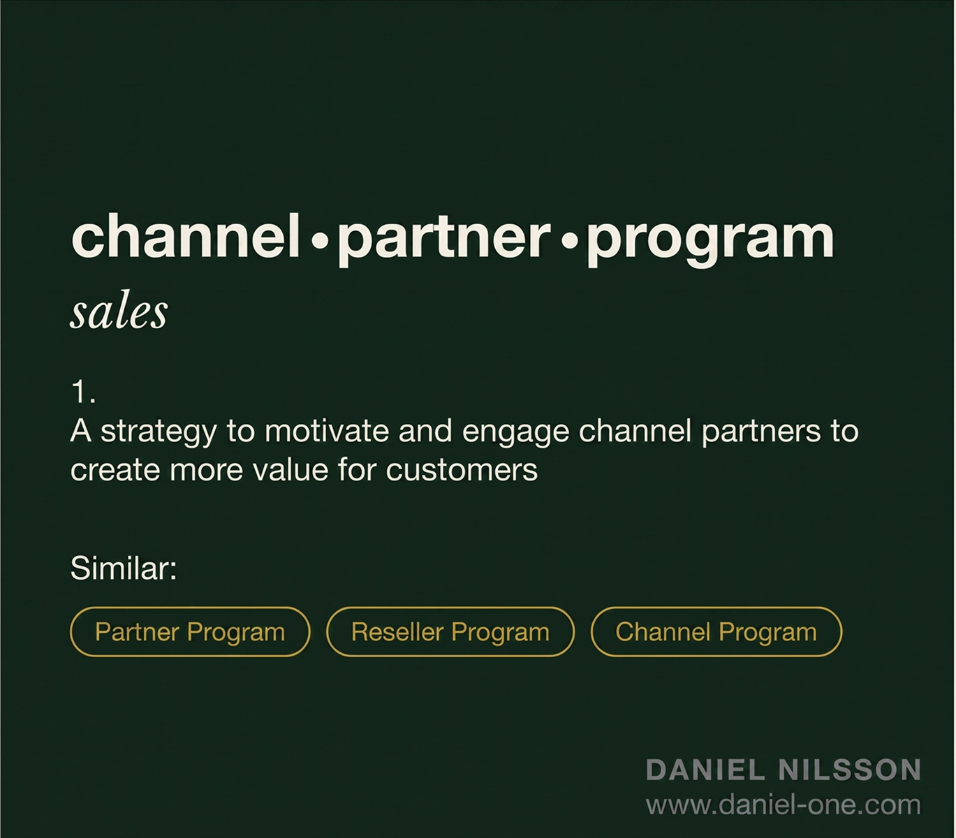 The defintion of a channel partner program