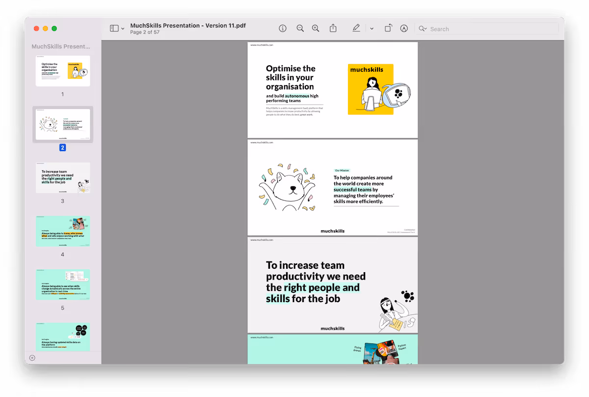 Beautiful sales presentation MuchSkills