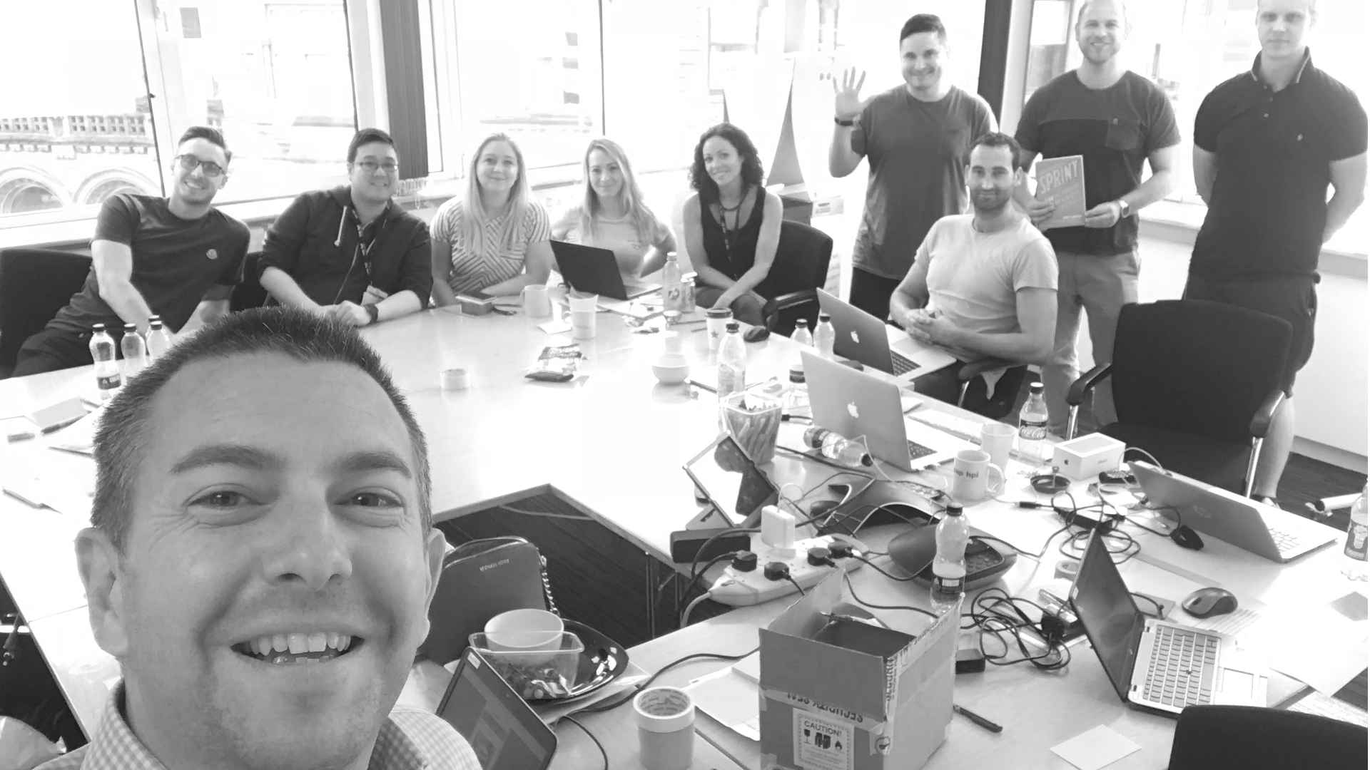 Joel with Design Sprint group
