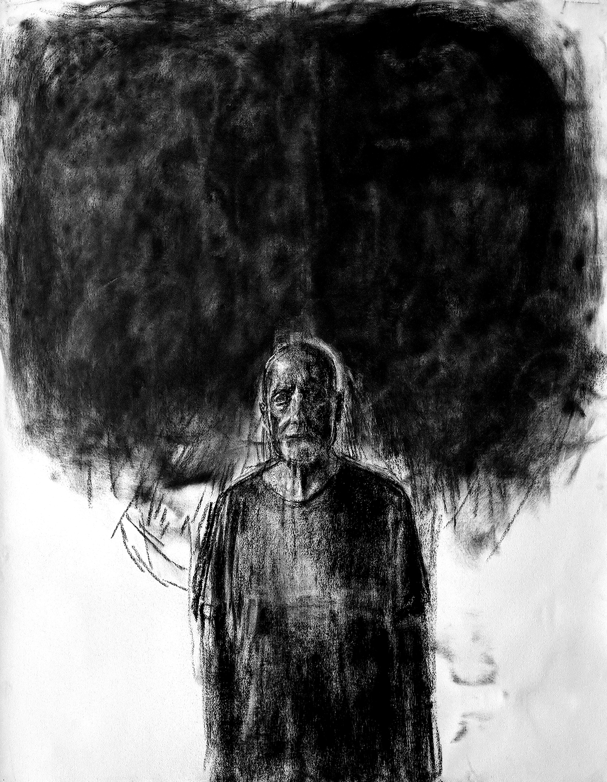 Ofer Lellouche, Self portrait with palm tree 2