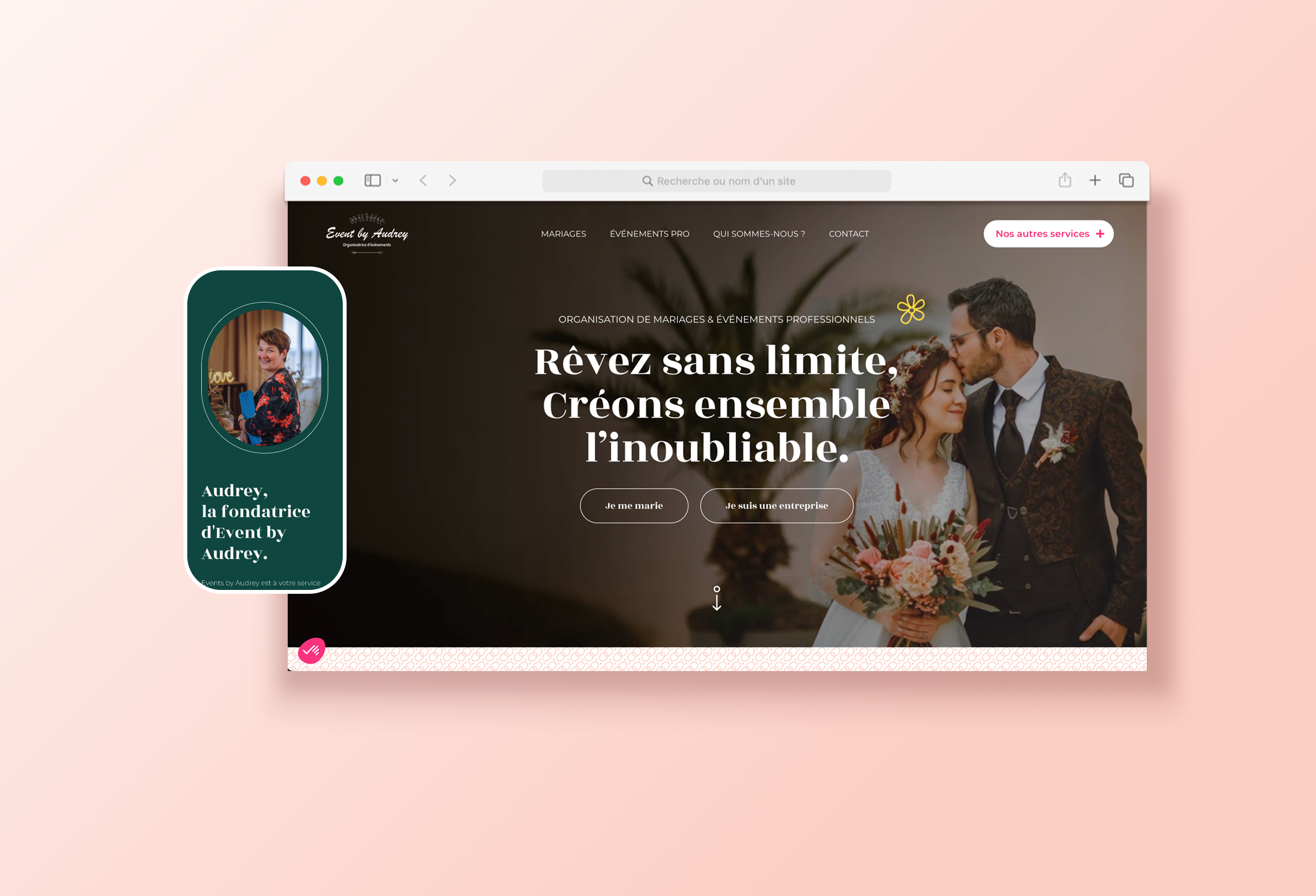 Aperçu des pages du site Clair & Nett