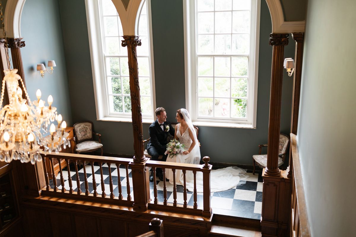 Bride and Groom Walking Down Aisle