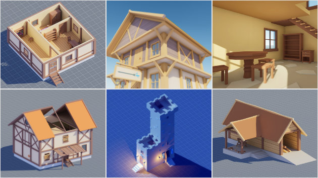 Low Poly Modular Medieval Buildings Pack - Launch Trailer