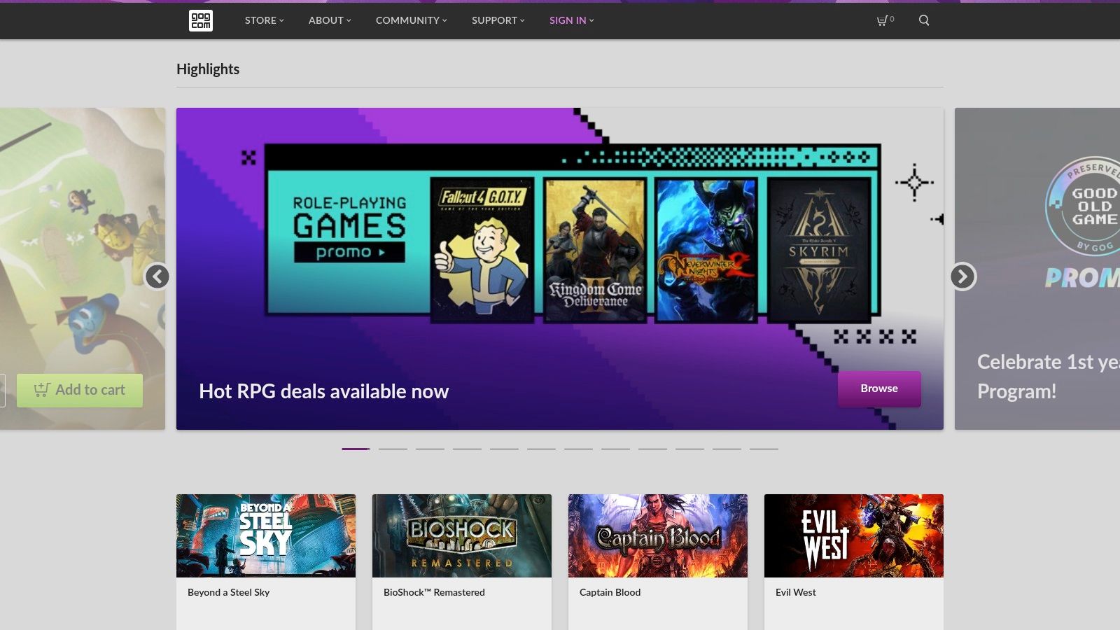 GOG.com (DRM‑free PC store)
