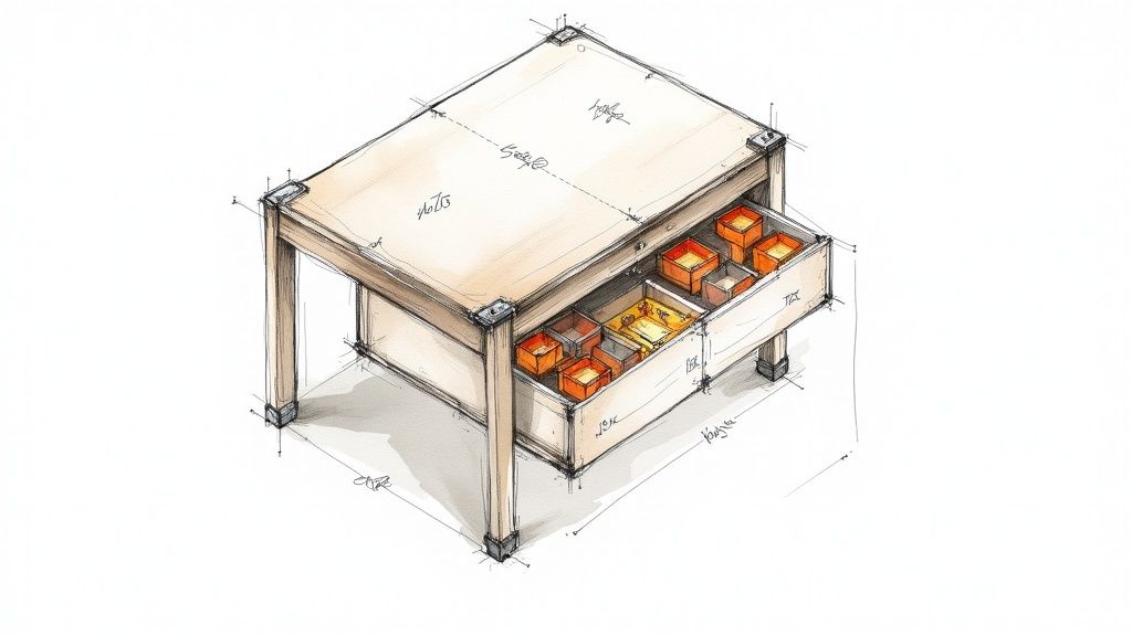 Storage table anatomy
