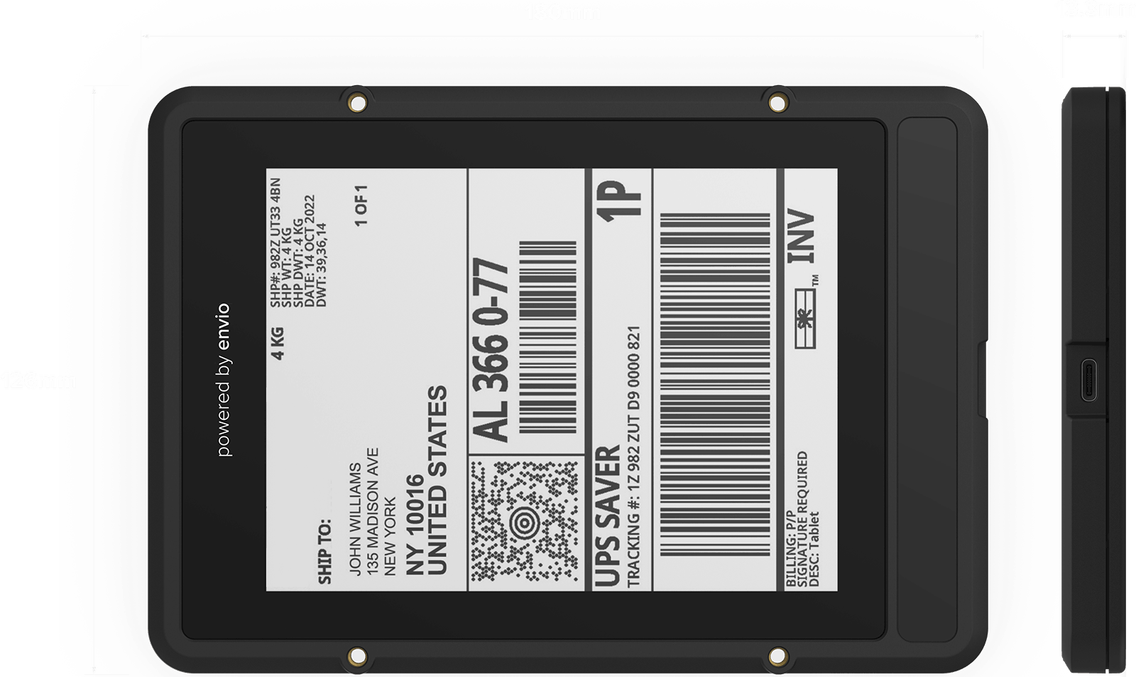 e paper digital shipping label
