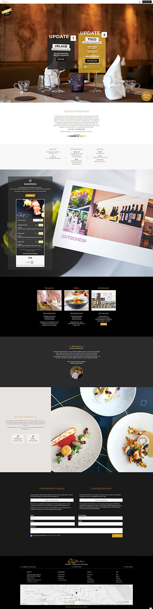 Fine Dining Restaurant Webseite