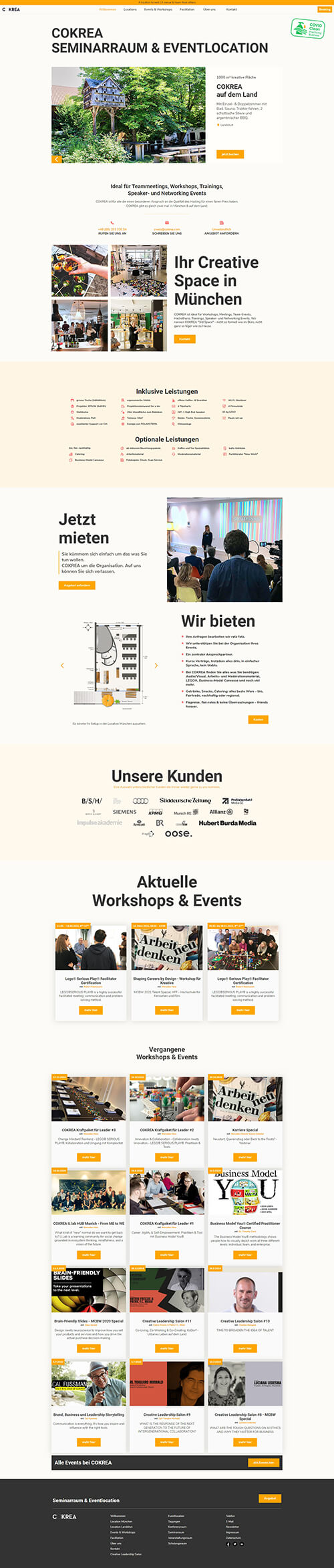 Eventlocation Webseite