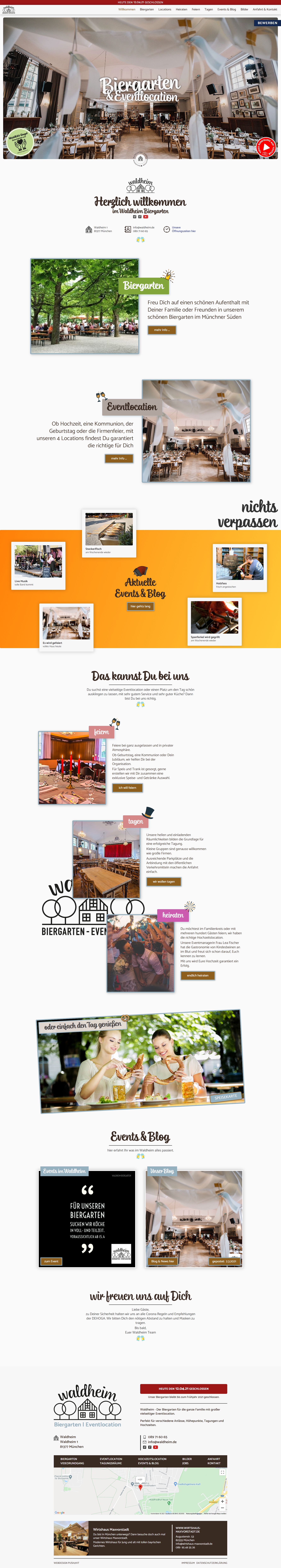 Biergarten Webseite