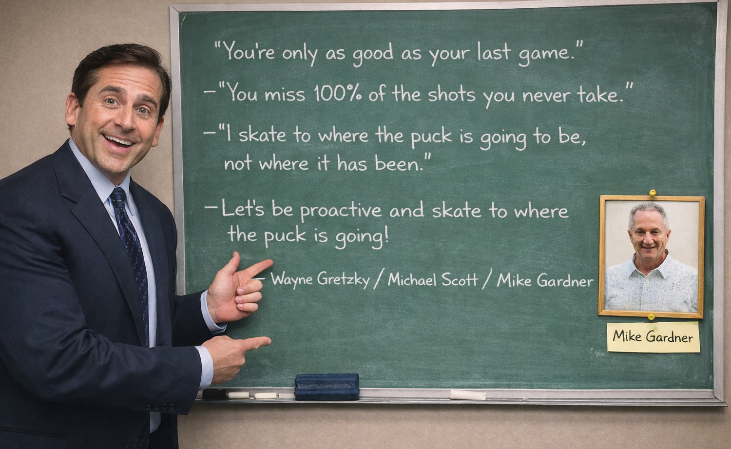 Wayne Gretzky, Michael Scott, Mike Gardner