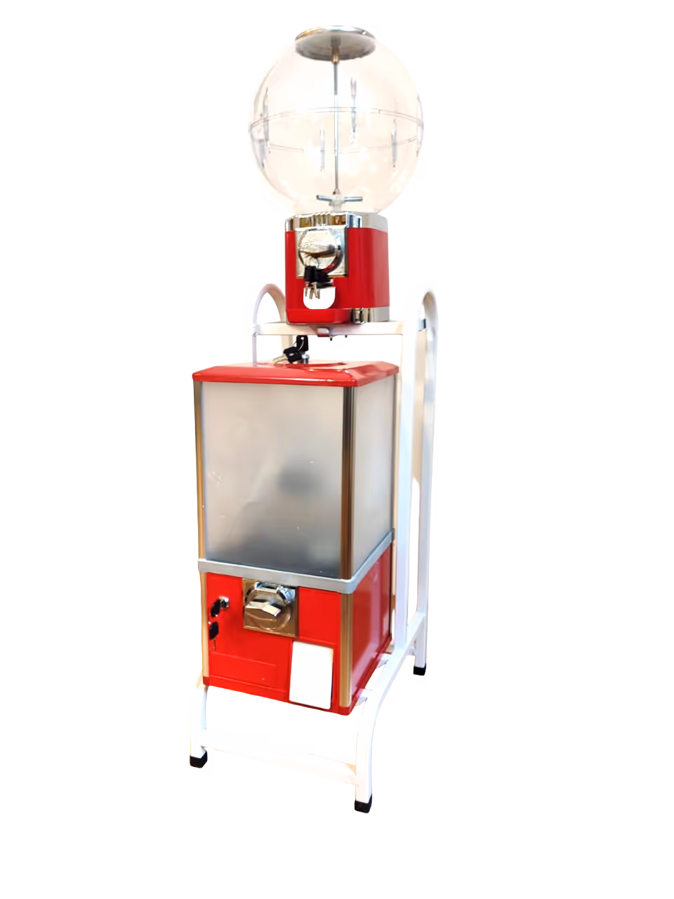Automat sprzedający z metalową ramą